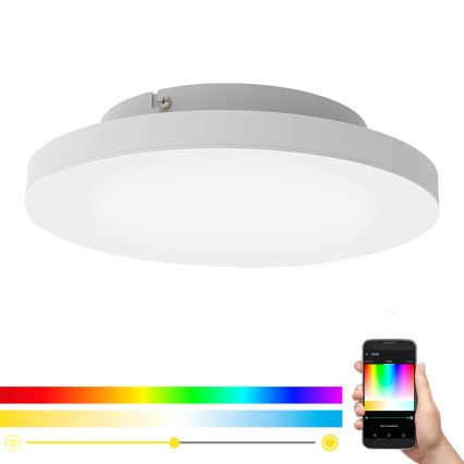 Eglo - LED RGB himmennettävä kattovalaisin TURCONA-C LED/15W/230V + kaukosäädin
