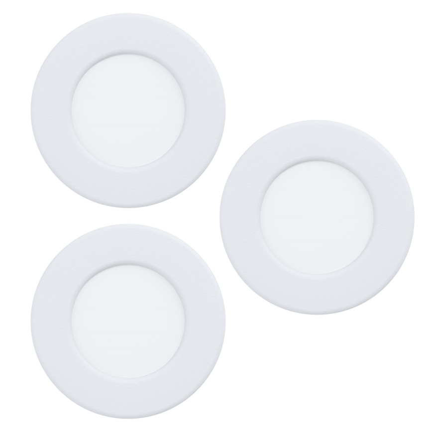 Eglo - Setti 3 kpl LED-upotettavia alasvaloja FUEVA 5 LED/2,7W/230V, halkaisija 8,6 cm