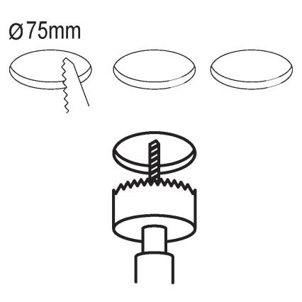Eglo - Setti 3 kpl LED-upotettavia alasvaloja FUEVA 5 LED/2,7W/230V, halkaisija 8,6 cm