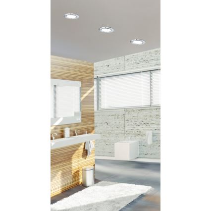 Eglo - Uppoasennettava LED-kattovalaisin kylpyhuoneeseen, 2,7 W, 230 V, IP44, Ø 8,6 cm