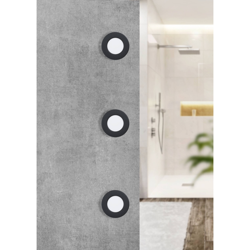 Eglo - LED-kylpyhuoneen upotettava kattovalaisin LED/2,7W/230V IP44 halkaisija 8,6 cm