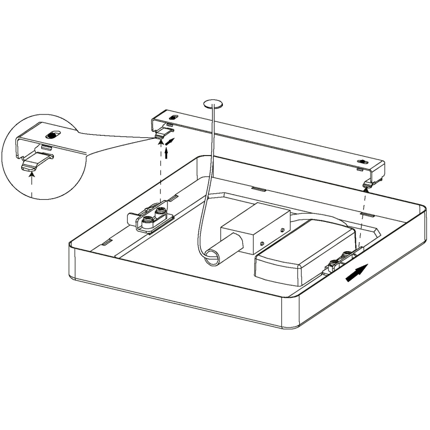 Eglo - LED kattovalaisin LED/10,5W/230V 16x16 cm