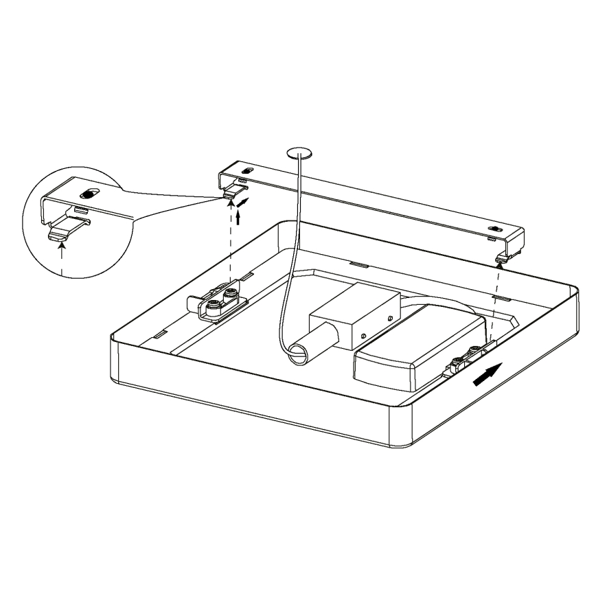 Eglo - LED-kattovalaisin LED/16,5W/230V 21x21 cm
