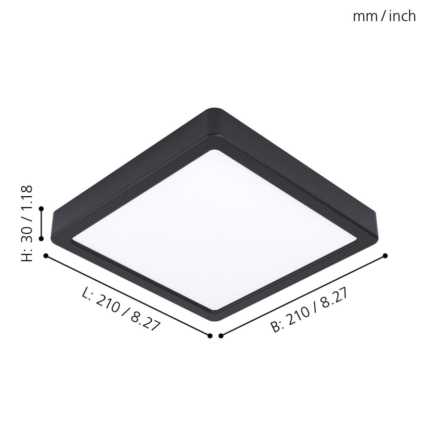 Eglo - LED-kattovalaisin LED/16,5W/230V 21x21 cm