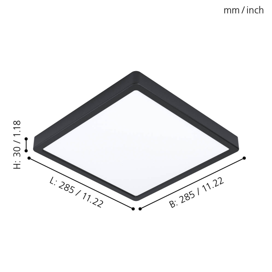 Eglo - LED kattovalaisin LED/20W/230V 28,5x28,5 cm