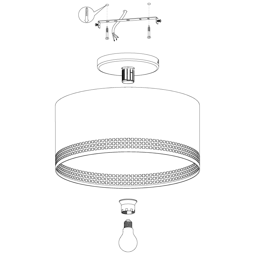 Eglo 99272 - Kattovalo ESTEPERRA 1xE27/40W/230V