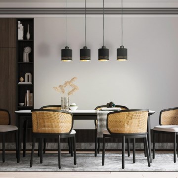 Eglo 99275 - Kattokruunu narulla ESTEPERRA 4xE27/28W/230V