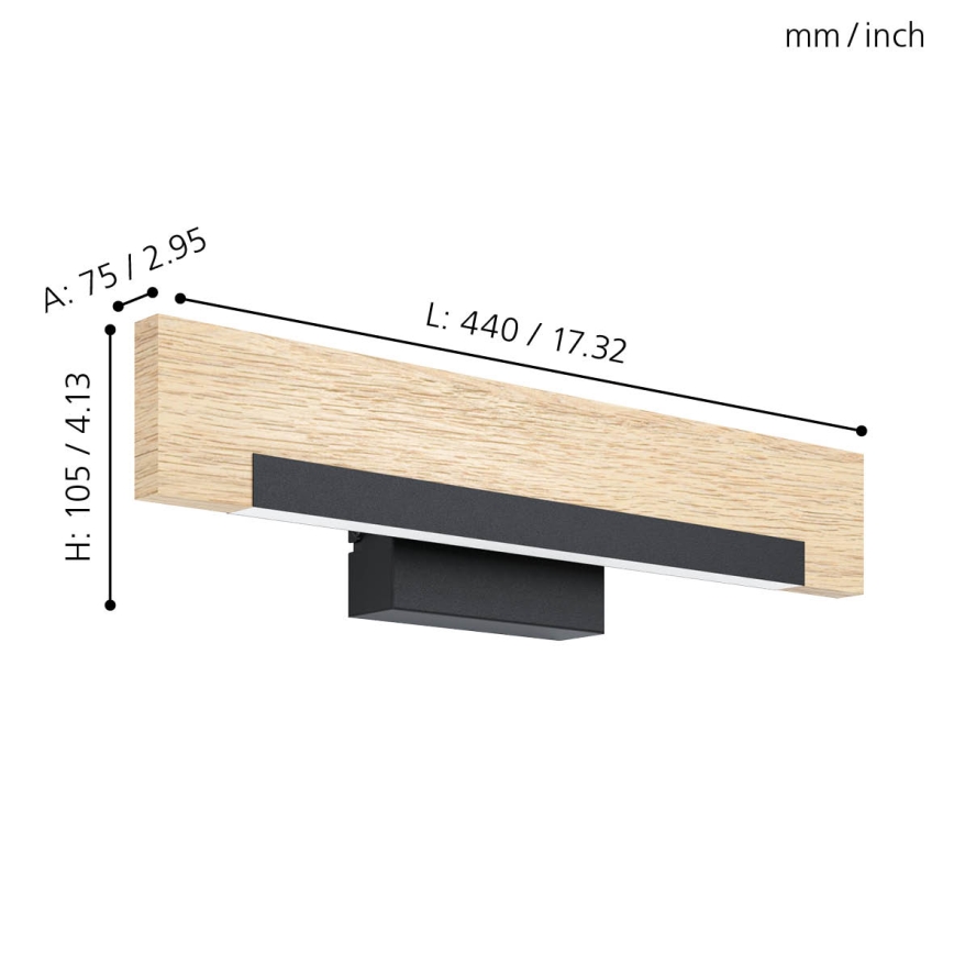 Eglo - LED-seinävalaisin LED/9,6W/230V