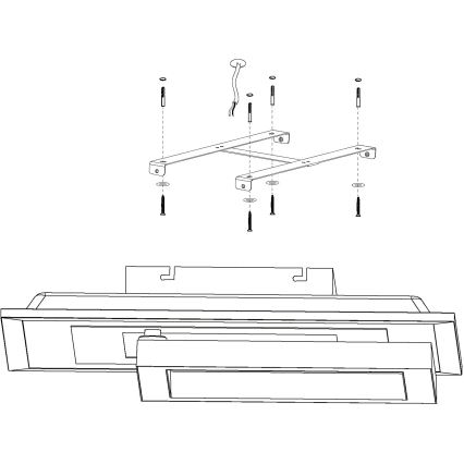 Eglo - LED RGB himmennettävä kattovalaisin SAVATAEILA-C LED/20W/230V