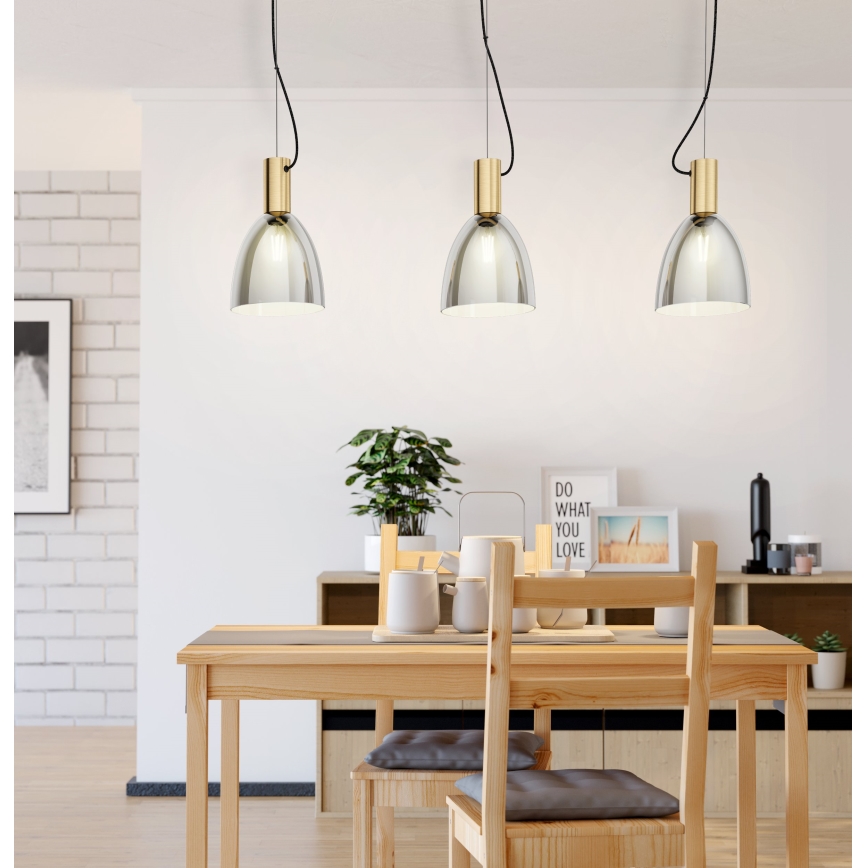 Eglo 99314 - Kattokruunu narulla LEBALIO 3xE27/40W/230V