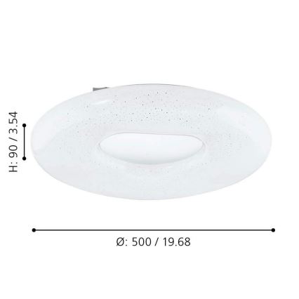 Eglo - LED himmennettävä kattovalaisin LED/24W/230V + kaukosäädin