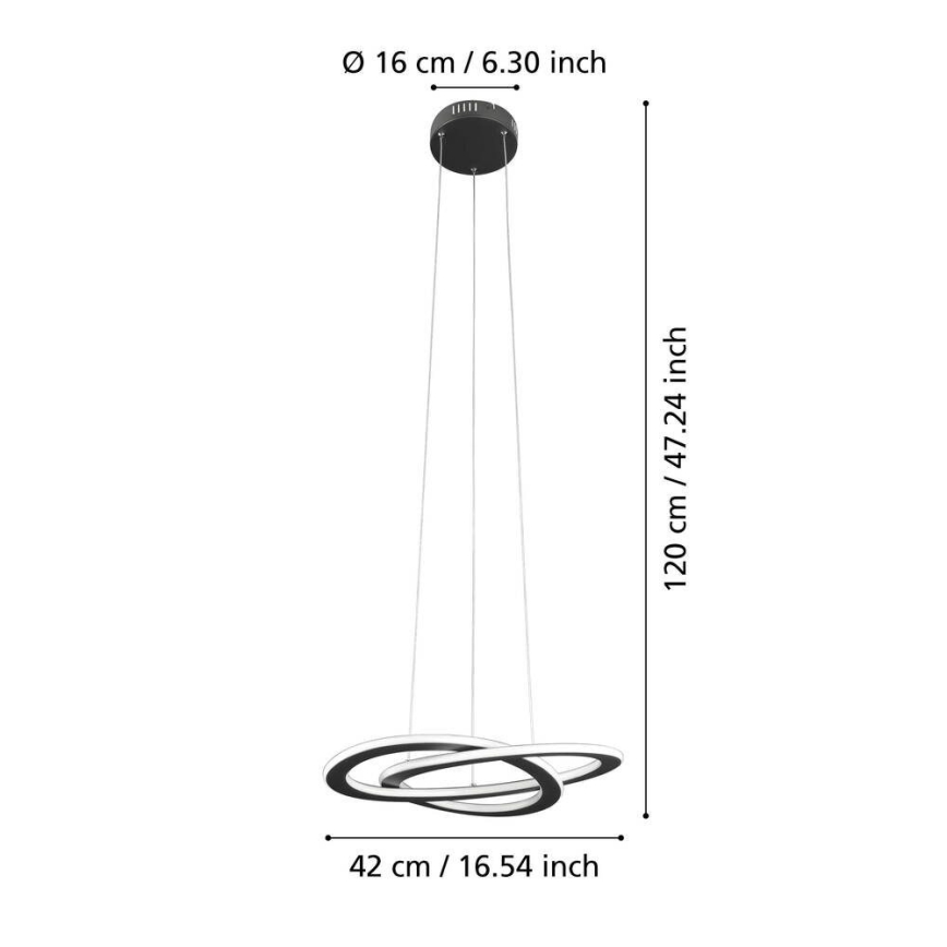 Eglo 99396 - LED-riippuvalaisin vaijerilla ROLIMARE LED/35W/230V