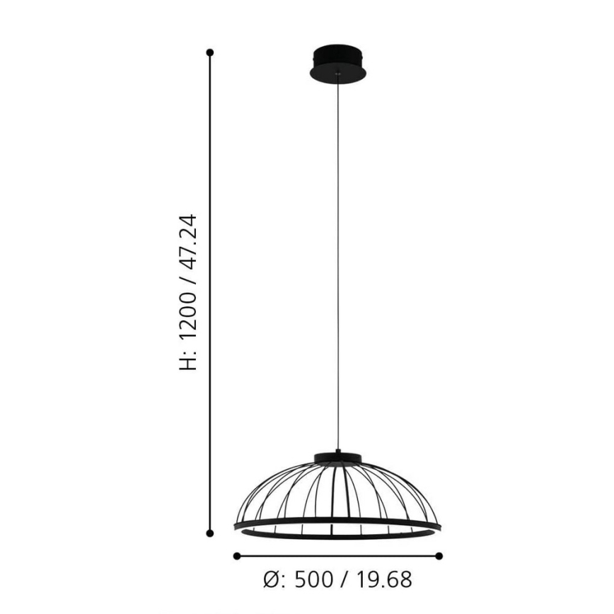 Eglo 99403 - LED-kattokruunu narussa BOGOTENILLO LED/27W/230V