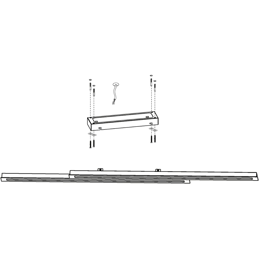 Eglo - LED RGB himmennettävä kattovalaisin SALITERAS-C 2xLED/10W/230V