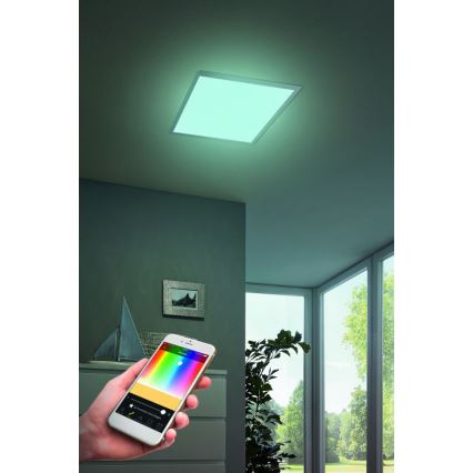 Eglo - LED RGB himennettävä kattovalaisin SALOBRENA-C LED/16W/230V 30x30 cm + kaukosäädin