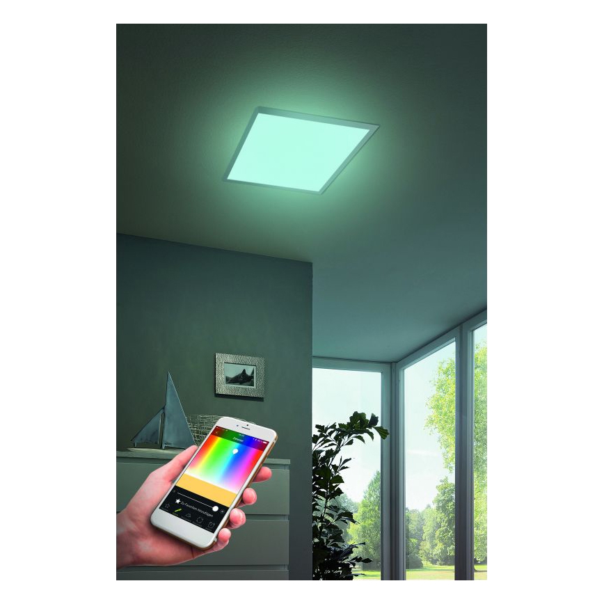 Eglo - LED RGB himennettävä kattovalaisin SALOBRENA-C LED/16W/230V 30x30 cm + kaukosäädin