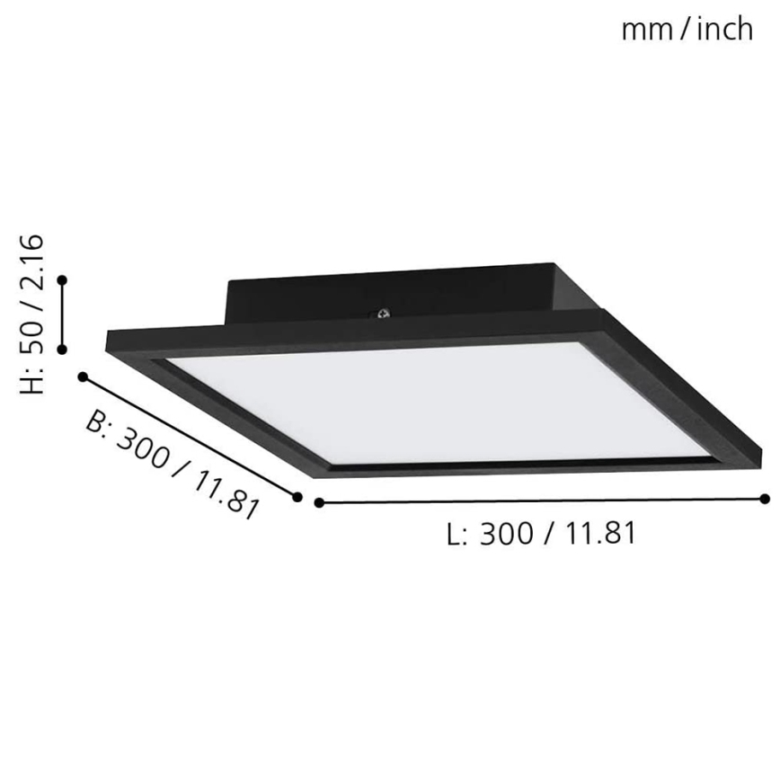 Eglo - LED RGB himennettävä kattovalaisin SALOBRENA-C LED/16W/230V 30x30 cm + kaukosäädin