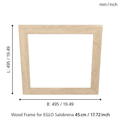 Eglo 99422 - Kehys kattovalaisimelle SALOBRENA 450x450 mm