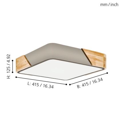 Eglo 99462 - Kattovalo GRIMALDINO 2xE27/28W/230V