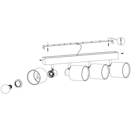 Eglo - Kohdevalo 4xE27/10W/230V