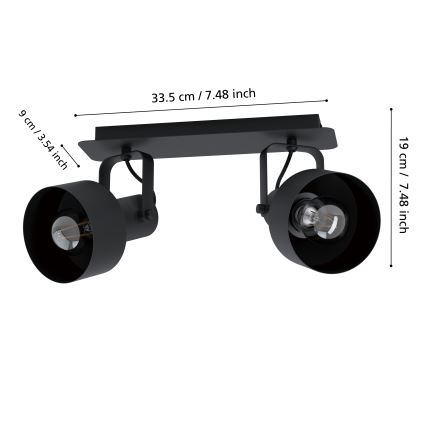 Eglo - Kohdevalo 2xE27/28W/230V