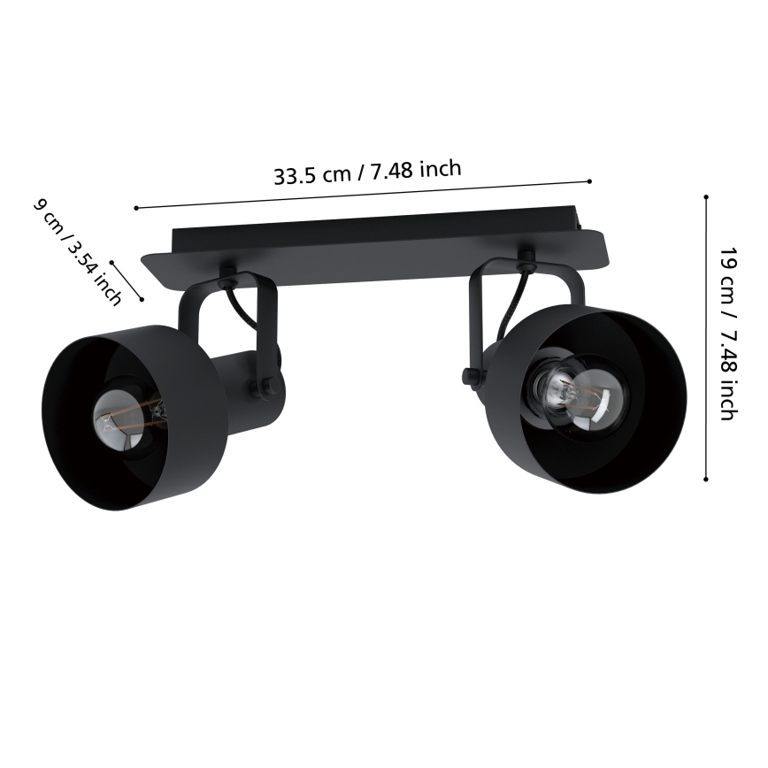 Eglo - Kohdevalo 2xE27/28W/230V