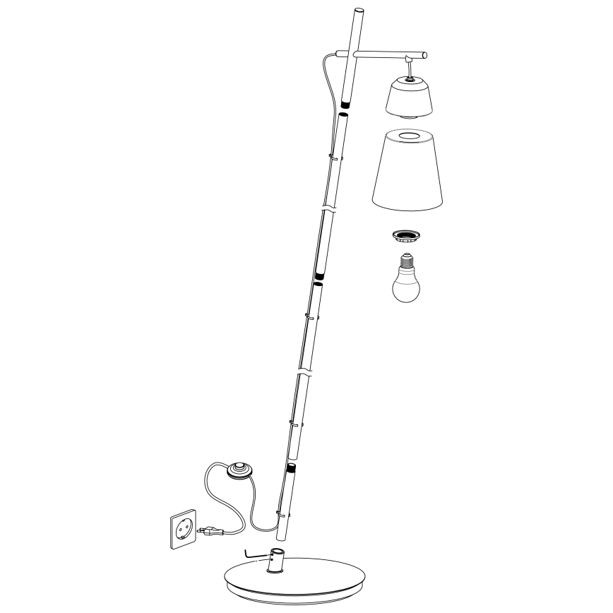 Eglo 99547 - Lattiavalaisin CANTERRAS 1xE27/40W/230V