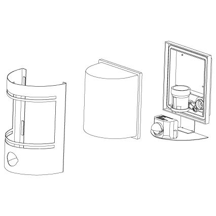Eglo - Ulkoseinävalaisin anturilla 1xE27 / 40W / 230V IP44