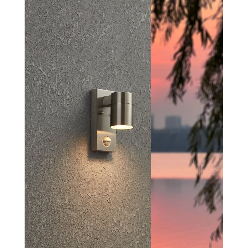Eglo - LED-ulkoseinävalaisin anturilla 1xGU10 / 3W / 230V IP44
