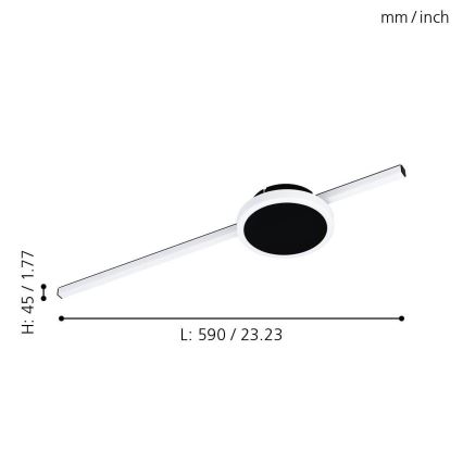 Eglo - LED-kattovalo 1xLED/6,3W/230V + 1xLED/5,4W