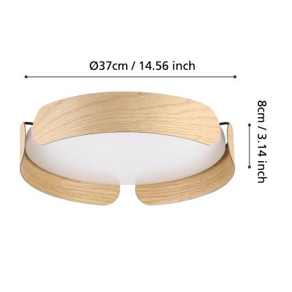 Eglo - LED-kattovalaisin LED/20W/230V Ø 37 cm beige