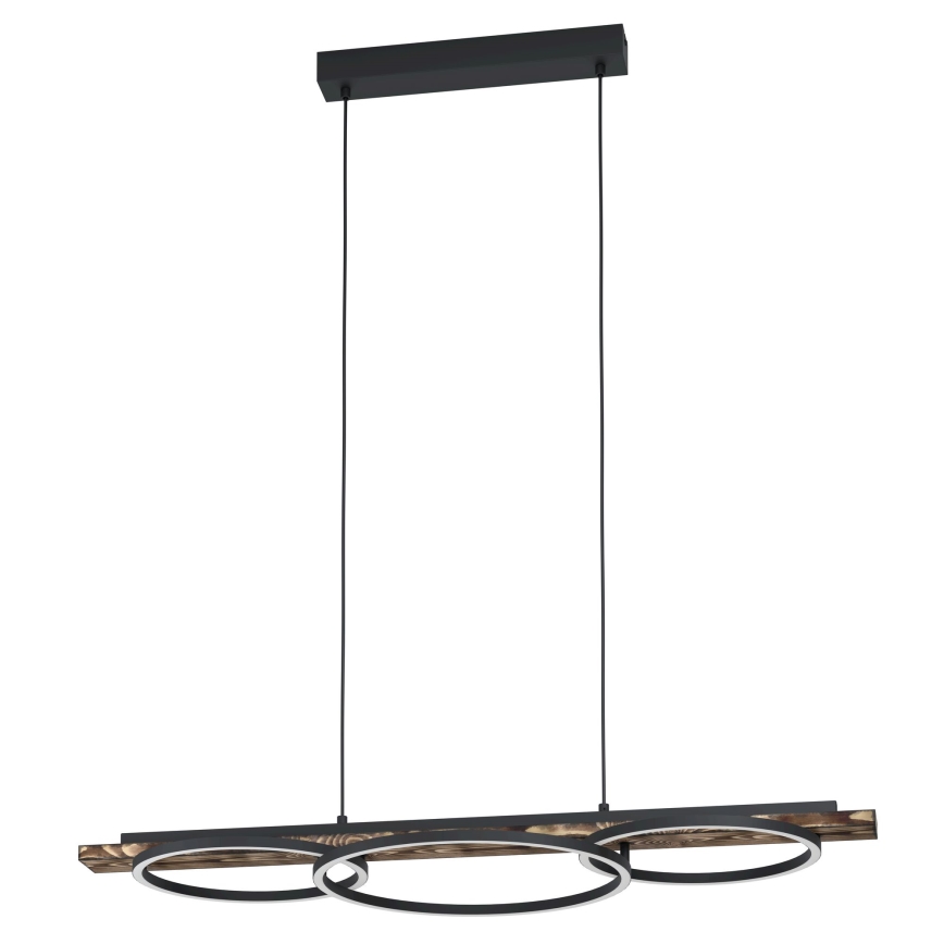 Eglo - LED-himmennettävä riippuvalaisin vaijerilla 2xLED/12,5W/230V+LED/15,5W 3000K ruskea/musta