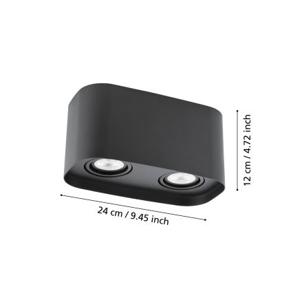 Eglo - LED RGBW Himmennettävä kohdevalo 2xGU10/5W/230V ZigBee