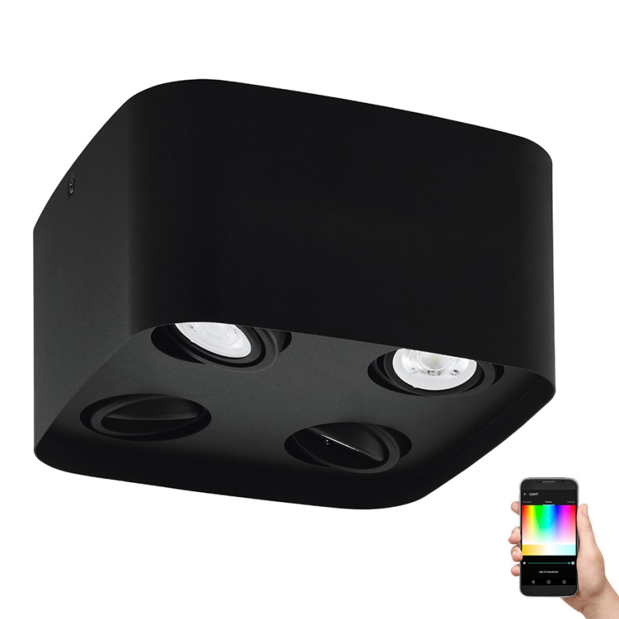 Eglo 99675 - LED RGBW Himmennettävä kohdevalo CAMINALES-Z 4xGU10/5W/230V ZigBee