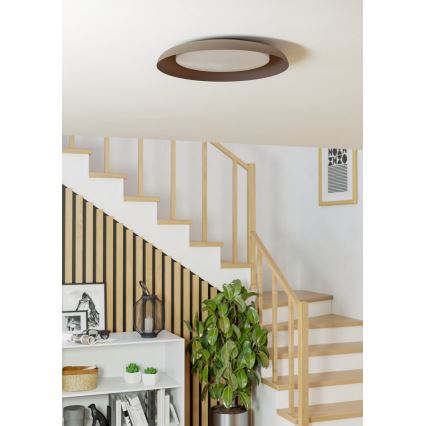 Eglo 99704 - LED-kattovalaisin PENJAMO LED/17,1W/230V ruskea