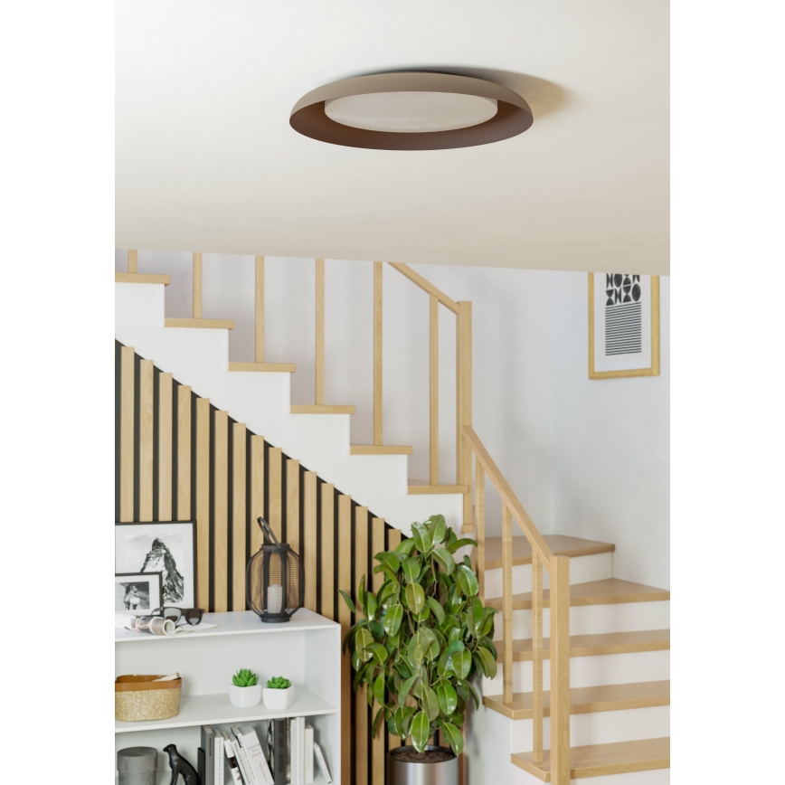 Eglo 99704 - LED-kattovalaisin PENJAMO LED/17,1W/230V ruskea