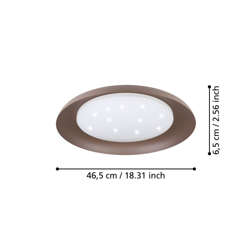 Eglo 99704 - LED-kattovalaisin PENJAMO LED/17,1W/230V ruskea