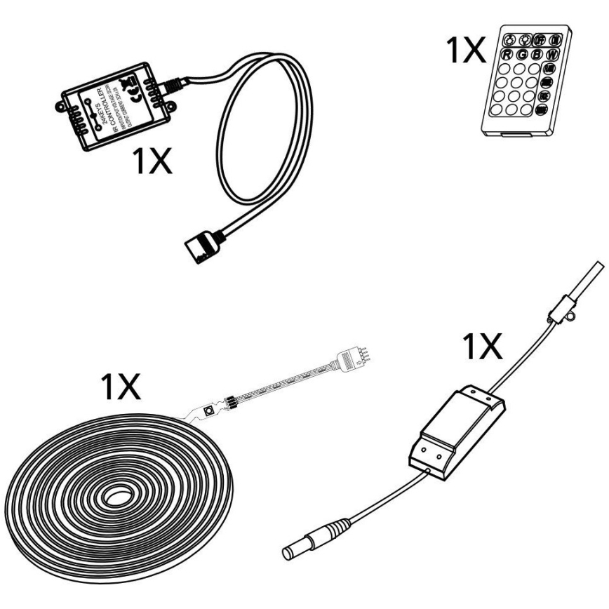 Eglo - LED Himmennettävä nauha 2m LED/9,2W/24/230V 2700-6500K + kauko-ohjain