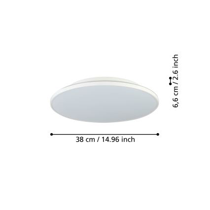 Eglo - LED-kattovalo LED/21W/230V d. 38 cm