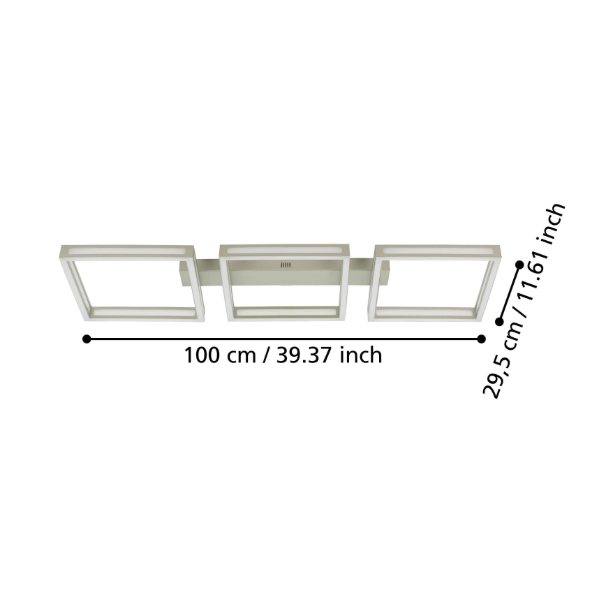Eglo - LED-kattovalaisin 3xLED/11,2W/230V mattakromi