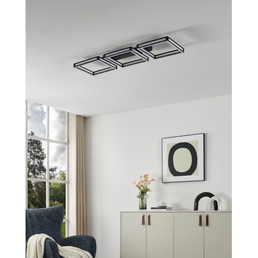 Eglo - LED-kattovalaisin 3xLED/11,2W/230V musta