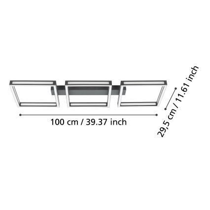 Eglo - LED-kattovalaisin 3xLED/11,2W/230V musta