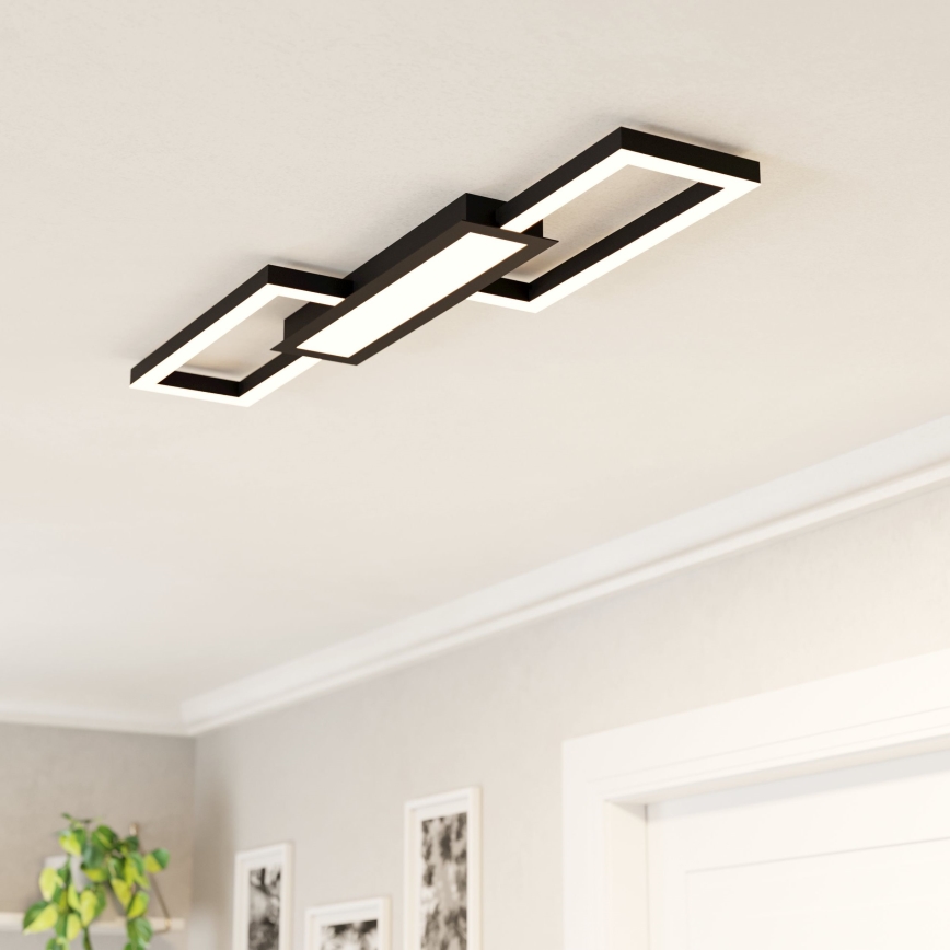 Eglo - LED Himmennettävä kattovalo LED/37W/230V musta + kaukosäädin