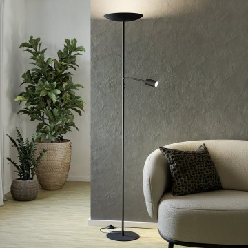 Eglo - Himennettävä LED-lattiavalaisin LED/26,5W/230V + LED/4W musta