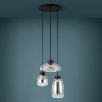 Eglo - Himmennettävä LED-kattokruunu johdossa 3xLED/5,4W/230V 2700K savuinen