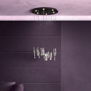 Eglo - Himmennettävä LED-kattokruunu johdossa 6xLED/4,2W/230V 3000K läpinäkyvä