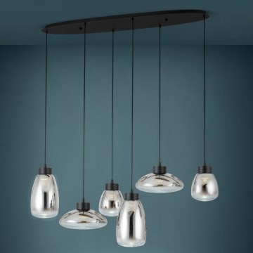 Eglo - Himmennettävä LED-kattokruunu johdossa 6xLED/5,4W/230V 2700K savuinen