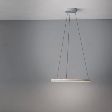 Eglo - Himmennettävä LED-kattokruunu johdossa LED/36W/230V 3000K harmaa/tammi