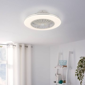 Eglo - Himmennettävä LED-kattotuuletin 3xLED/12,6W/230V 2700-6500K halkaisija 55 cm valkoinen + kaukosäädin