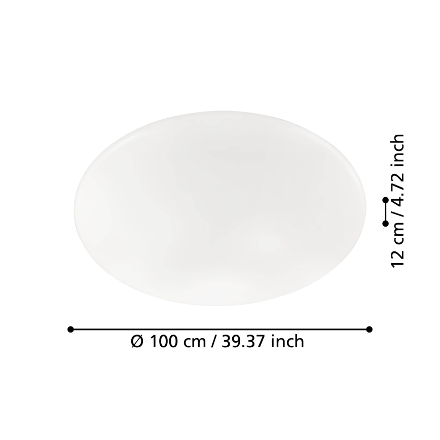 Eglo - LED himmennettävä kattovalaisin LED/80W/230V + kaukosäädin